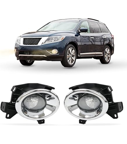 Soillar Textured Black Fog Light Cover Set For Nissan Pathfinder 2013-2016 – Left & Right