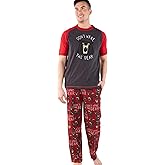 LazyOne Pajama Sets For Men, Short Sleeve Cotton Pajama Shirt and Pants with Funny Animal Prints, Comfy Pajamas For Men