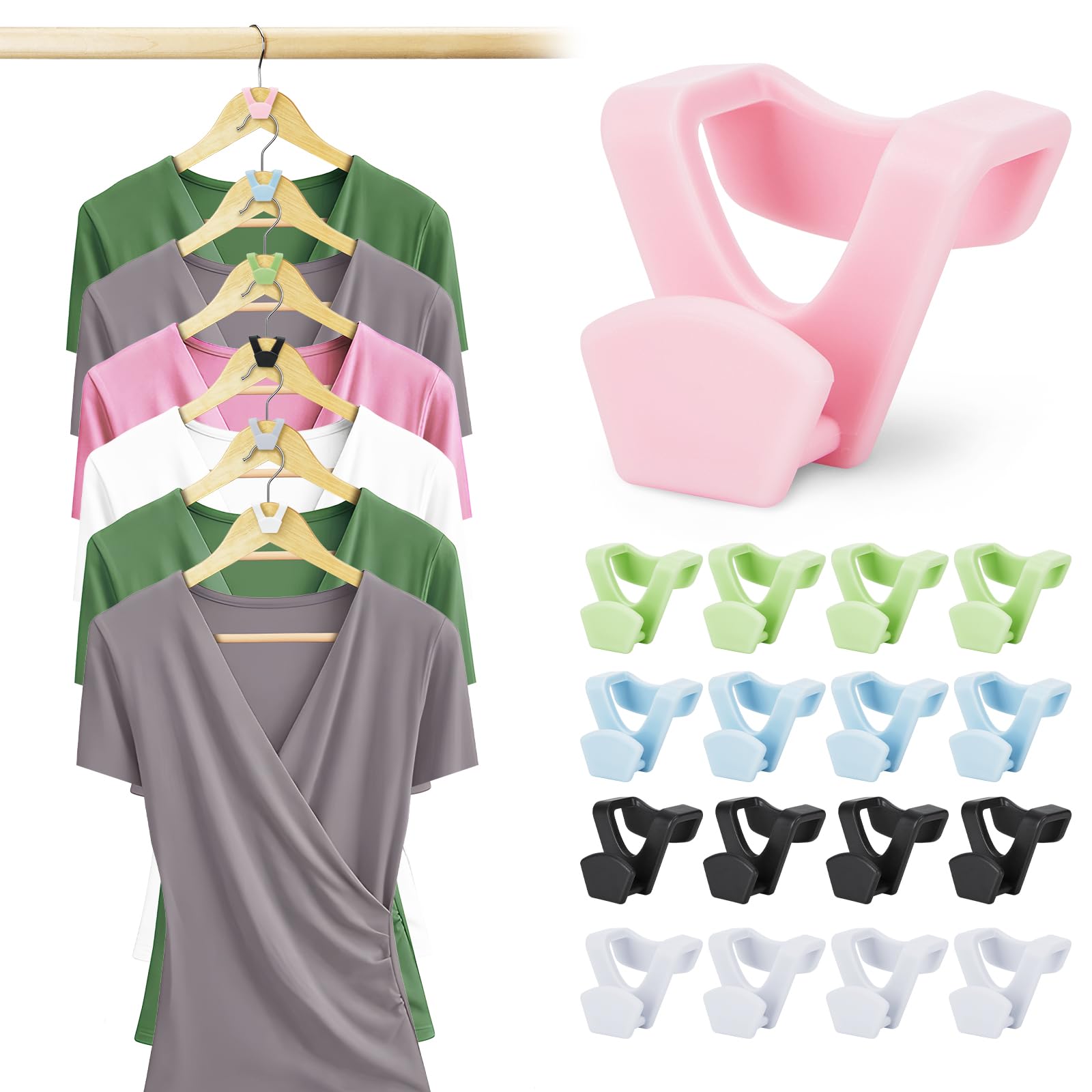 Photo 1 of Smartor Closet Organizers and Storage, College Dorm Room Essentials, 60 Pack Clothes Hangers Connector Hooks Space Saving Hangers for College Students Girls Organization for Closet Space Saver