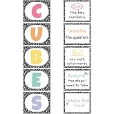 Mooliwe 10 Math Bulletin Board for Classroom Cubes Math Poster, Composition | Composition Notebook Classroom Decor, Back to School Bulletin Board Keywords, Problem Solving Poster Cutout, Wall Preschool