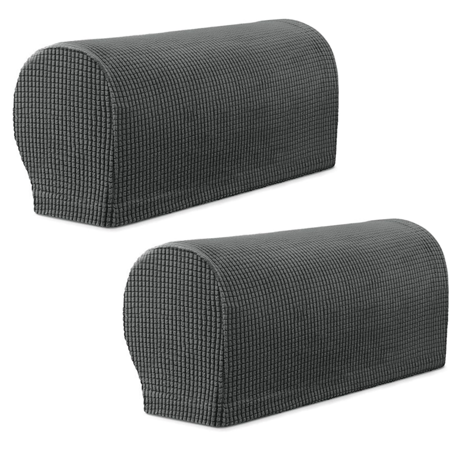 YancLife Armrest Chair Covers, Set of 2 Stretch Armchair Covers for Arms，Spandex Polyester Sofa Arm Caps Non Slip Armrest Covers Chairs Armchairs Couches Recliner for Furniture Protector(Dark Gray)