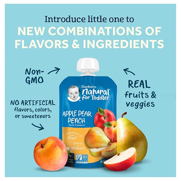 GERBER BABY FOOD POUCHES, TODDLER 12+ MONTHS, FRUIT & YOGURT VERY BERRY, 3.5 OUNCE