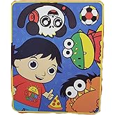 Franco Manufacturing Ryan World Soft Plush Throw, Print of Ryan with Friends, 40 Inches x 50 Inches