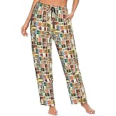 PrelerDIY Women Comfy Pajama Pants Stretch Sleepwear Lounge Pants With Pockets & Drawstring