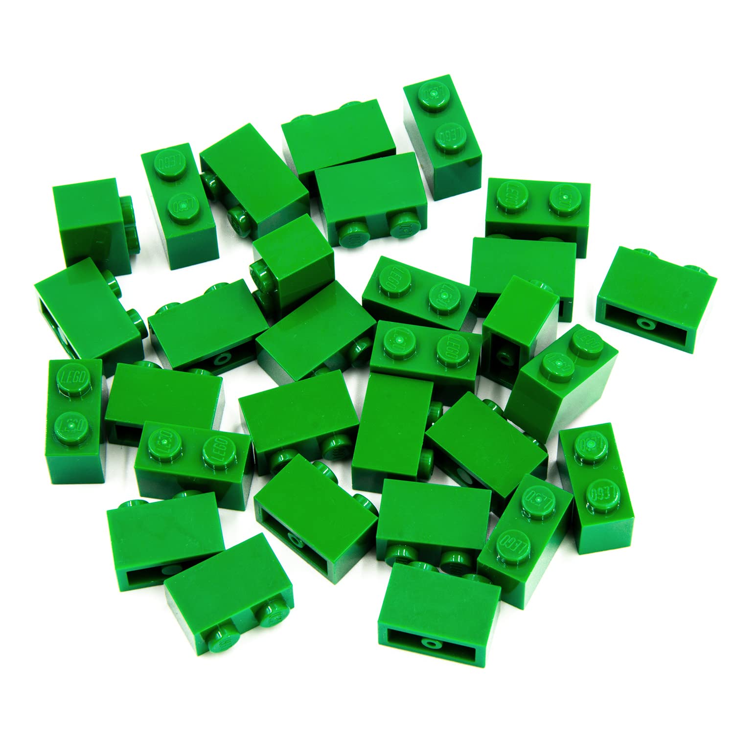 LEGO 30x 3004 Brick 1x2 | Green — image 1