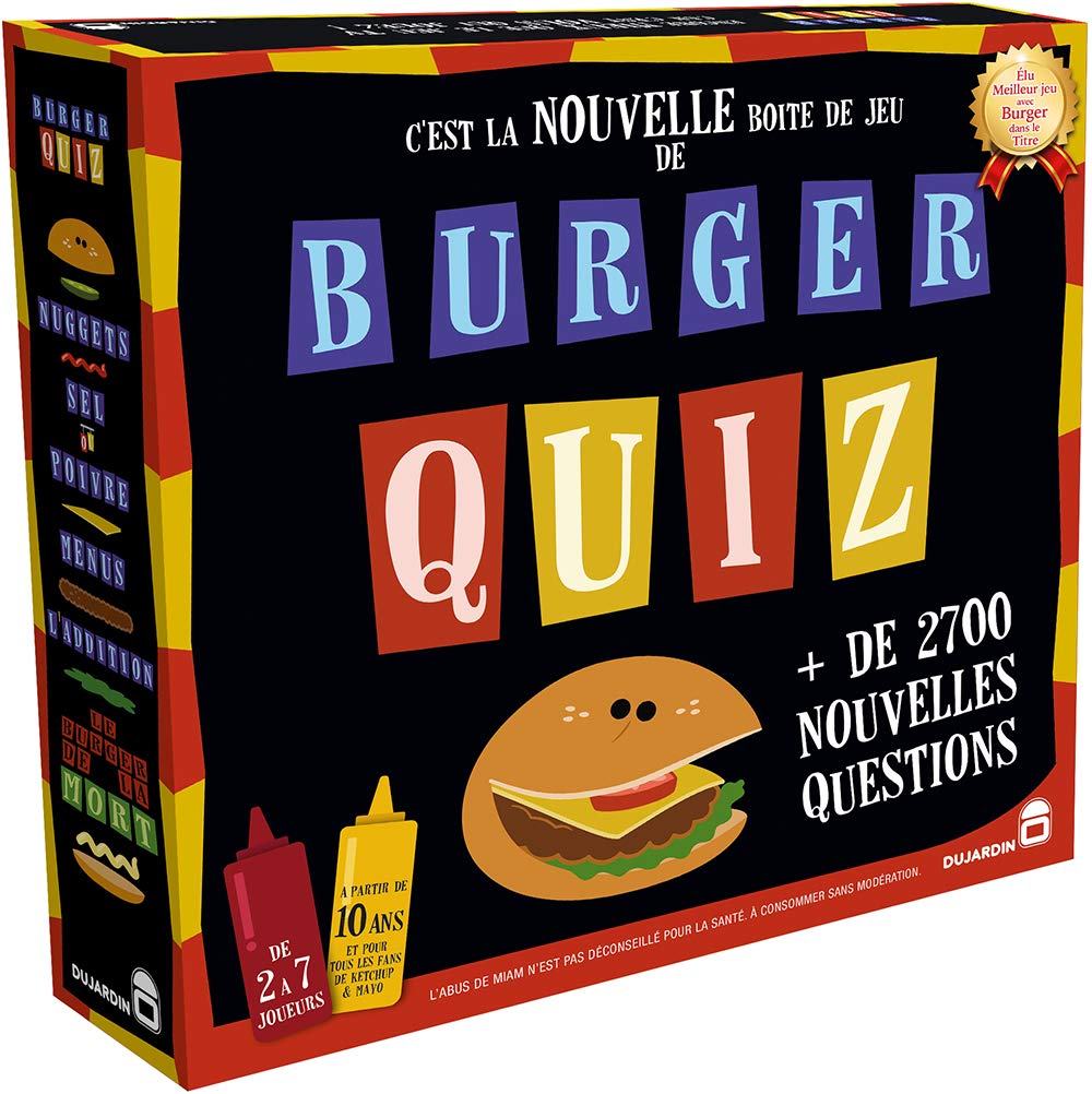 Dujardin - Burger Quiz - Board Games, 01095, Multicoloured