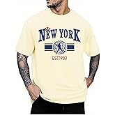 Baseball Shirt Men Vintage Baseball Fan Shirt Game Day Softball Team Graphic Short Sleeve Tee Tops