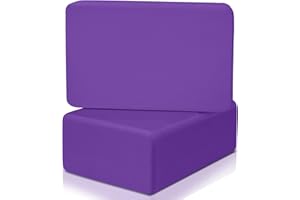 BIGUPHATE Yoga Blocks Set of 2, Yoga Blocks Supportive EVA Foam Soft Non-Slip Surface for Yoga, Pilates, Meditation - 2 Pack
