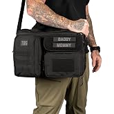 Tactical Baby Gear Deuce 4th Gen Tactical Diaper Bag - Black | Streamlined tactical diaper bag for dads with an included changing mat and stroller straps for grab-and-go use.