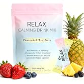 Relax Calming Drink, Natural Calm Powder Drink with L-Theanine, Ashwagandha and Kava, Sugar Free Calm Supplement for Relax & 