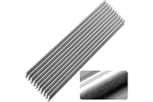 GMOTLSE 304 Stainless Steel Rod, 1/8" Diameter 12" Length Metal Solid Metal Rods for Metal Creative DIY, Aircraft/Ship/Automotive Model Making, Industrial Manufacturing, etc 30Pcs