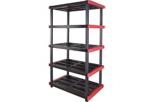 CX Craftsman, 5-Tier Highly Durable Storage Rack, 200lbs/shelf, (72.3”H x 40”W x 24”D), Interlocking Shelving Unit and Weather-Resistant Design, Perfect for Garage, Basement & Workshop