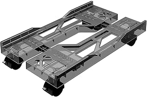 CABTE Adjustable Computer Tower Stand, Mobile CPU Stand with 4 Rolling Caster Wheels, Under Desk CPU Holder PC Floor Cart PC Riser for Gamers and Students (Gray)