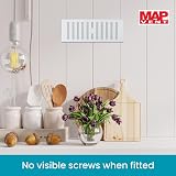 MAP Adjustable Plastic Air Vent Grille With Flyscreen White 9 x 3 view 6