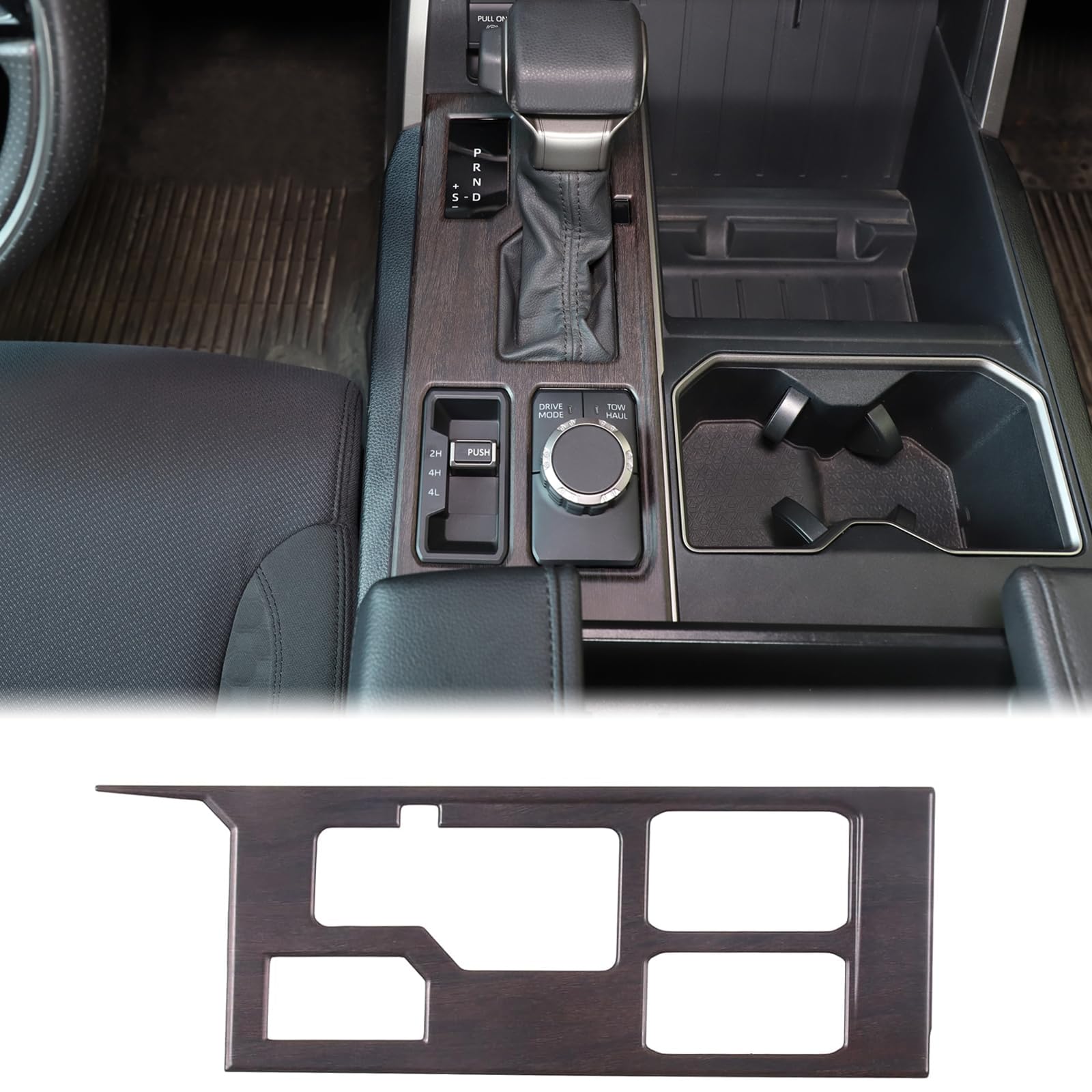 Photo 1 of (broken piece) Aunginsy Central Control Gear Shift Panel Trim Cover Compatible with Toyota Tundra/Sequoia 2022-2025 Car Gear Shifter 