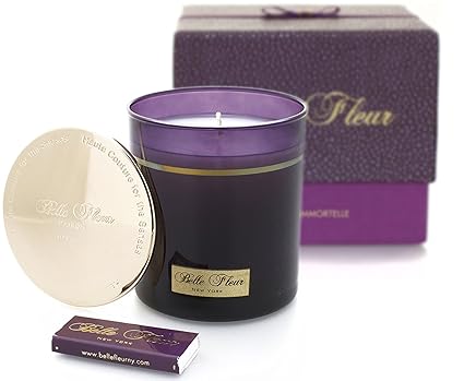 Amazoncom Belle Fleur Rose Immortelle Candle Home Kitchen