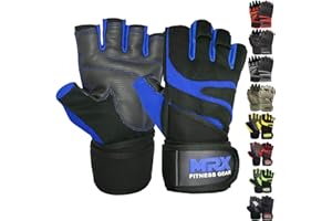 MRX BOXING & FITNESS MRX Weightlifting Gloves for Men Workout Gloves Mens Wrist Support Lifting Gloves Male Gym Gloves | Workout Gym Accessories for Men Weight Lifting Fingerless Gym Exercise for Powerlifting