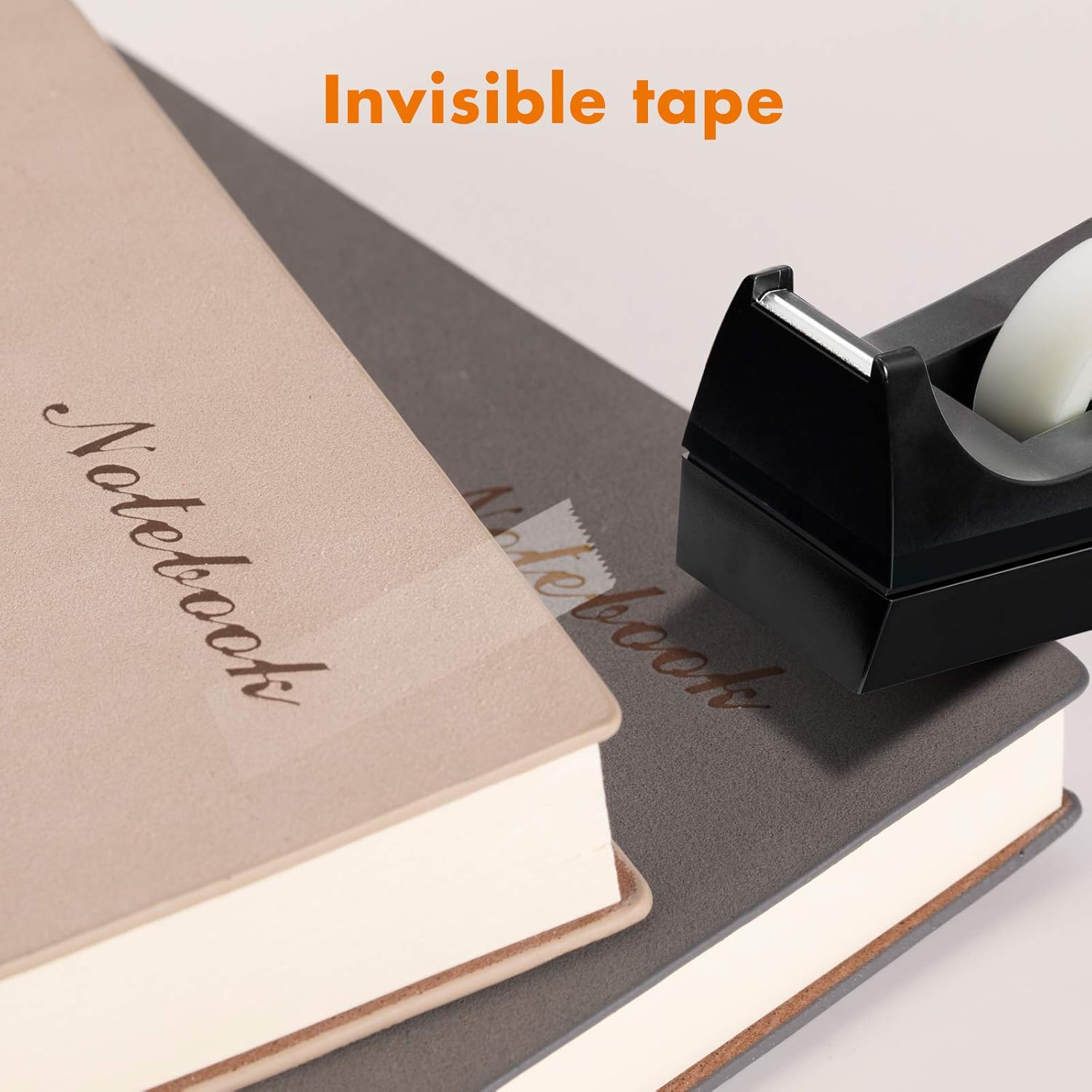 Office Desktop Tape Dispenser with 5 Roll Invisible Tape [0.79 x 790 in], Total Length of 4740 in, Non-Skid Pad Design, Wide Application for School, Home, Black: Industrial & Scientific