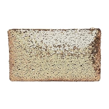 BESTVECH Gold Fashion Fashion Women Sequins Clutch Bag Retro Party Glitter Envelope Bag
