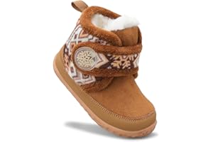 Scurtain Toddler Slippers Girl Boy House Shoes Fuzzy Hard Bottom Winter Boots Baby Cozy Walking Sock Shoes