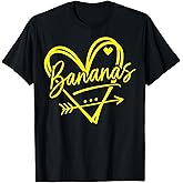 Retro Heart Bananas Graphic Aesthetic Gift for Men Women Kid T-Shirt