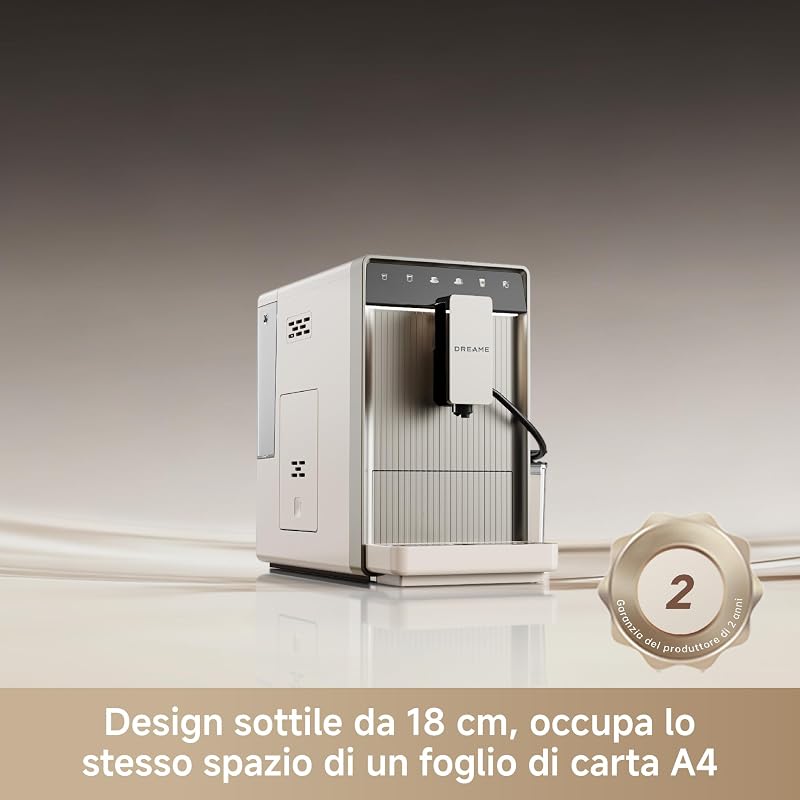 Ecceluxe Slim Macchina da Caffè Espresso Completamente Automatica