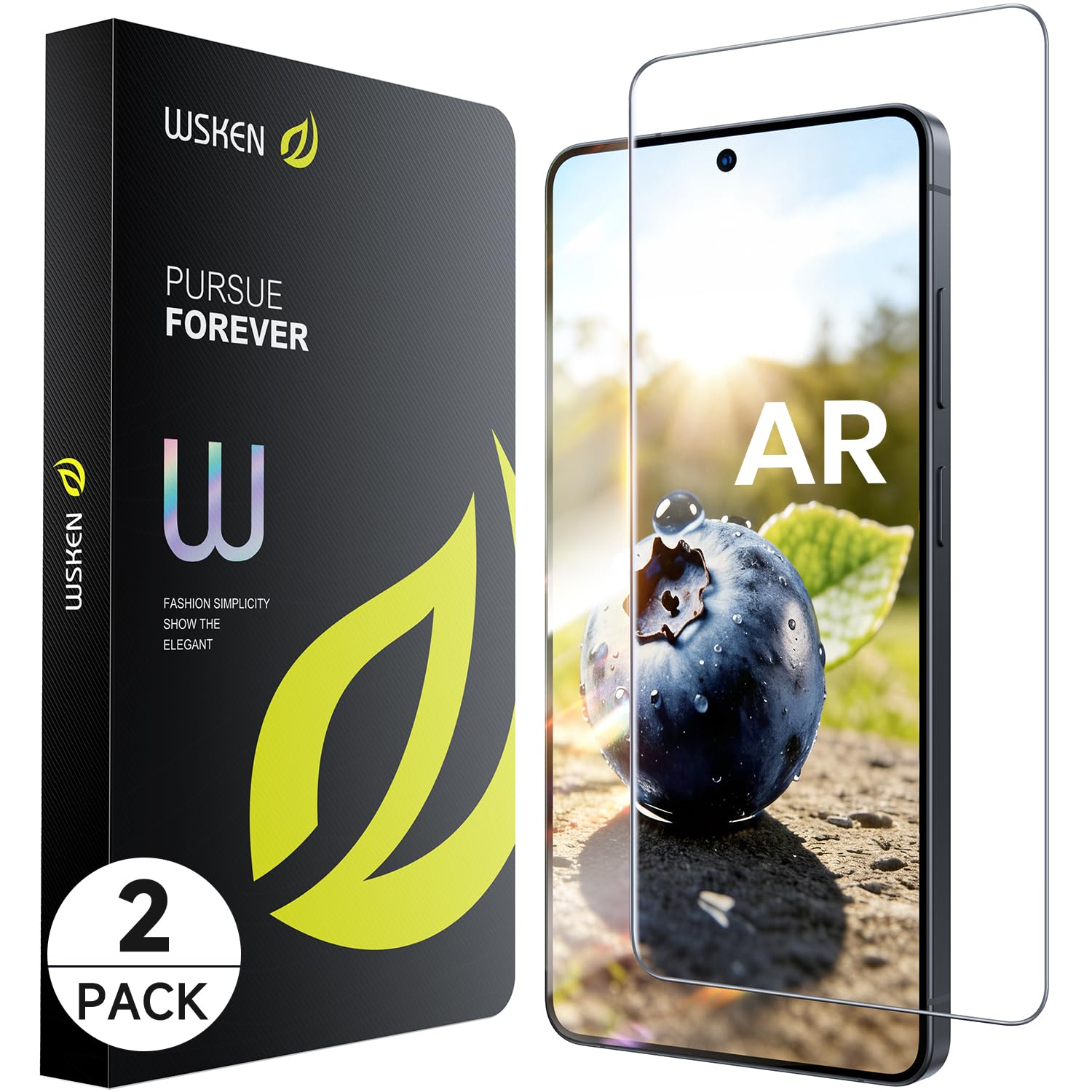 WSKEN for Samsung Galaxy S26 Ultra Screen Protector - AR Original Visual, Fingerprint Unlock [100% Anti Reflection] Shatterproof Anti Glare 9H+ Tempered Glass S26 Ultra Screen Protector, 2 PCS