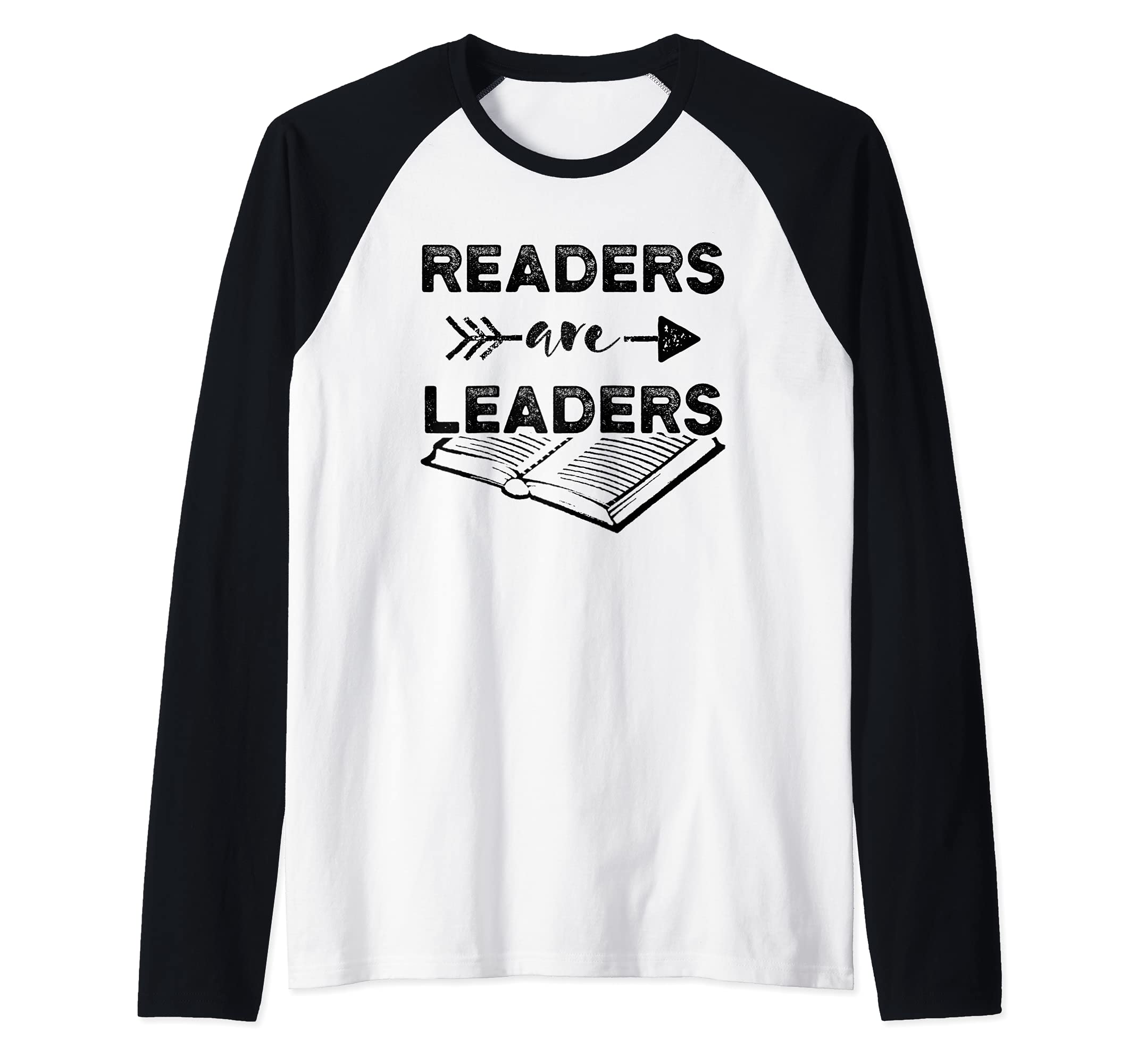 Readers Are Leaders Book Lover Reading Raglan Baseball Tee