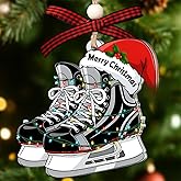 Hockey Ornament - Ice Hockey Ornaments for Christmas Tree for Players, Coach & Goalie - Sports Gifts for Boys, Men - Acrylic Christmas Hanging Ornament 2025