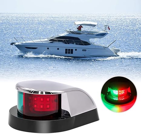 2 NM 10 Inch Fold Down Masthead and All Around White Navigation Light for Boats