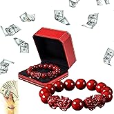 Dosurgorn Feng Shui Cinnabar Bracelet for Women,cinnabar Powder Feng Shui Bracelet,Feng Shui Bracelet for Wealth and Protection Good Luck Money Amulet