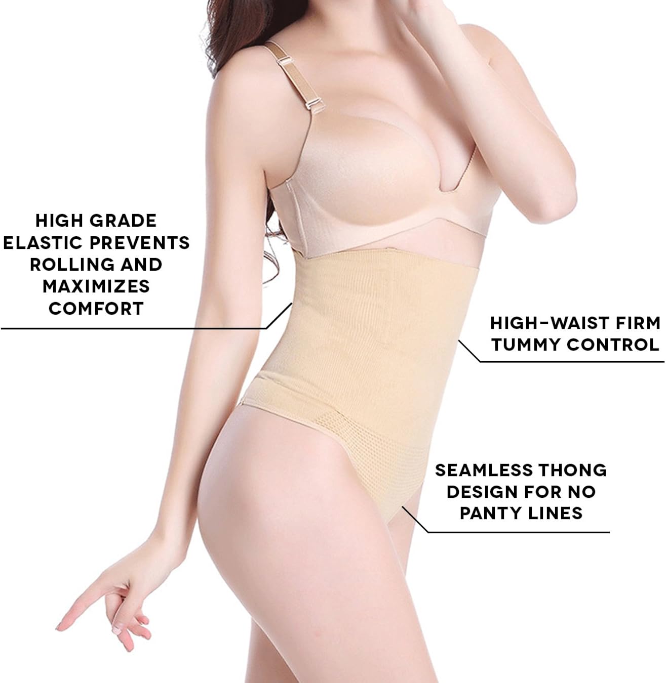 high waist shaping thong