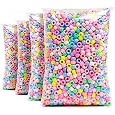 Praisebank Pony Beads, 4000pcs Pony Beads,Candy Macaron Color, Jewelry Making, Crafts, Hair Beads, Beads for Hair Braids., X-Large Pack