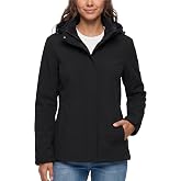Wantdo Women's Fleece Lined Jacket Softshell Jacket Lightweight Insulated Jacket