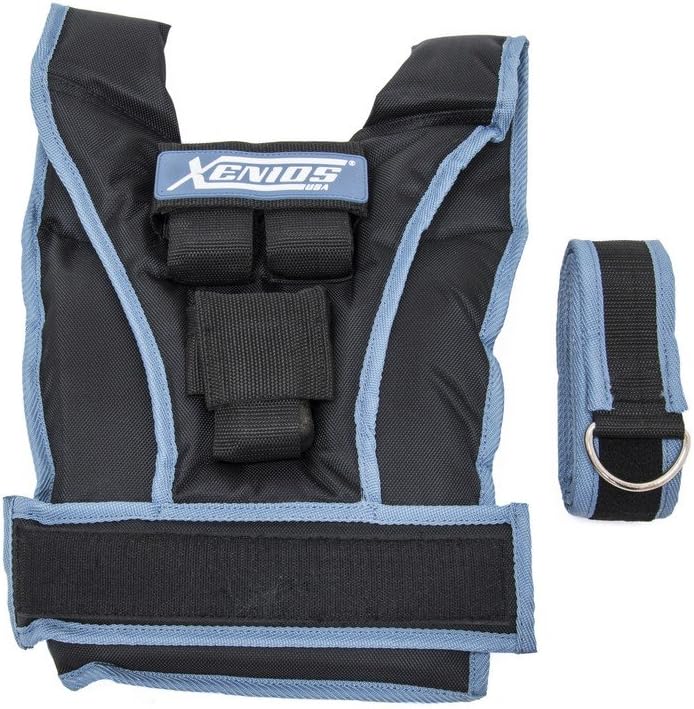 Xenios USA Nylon Adjustable Weighted Vest 10 kg Maximum with 10 Cast Iron Statues 3 lb (1), VSWGVT04 kg
