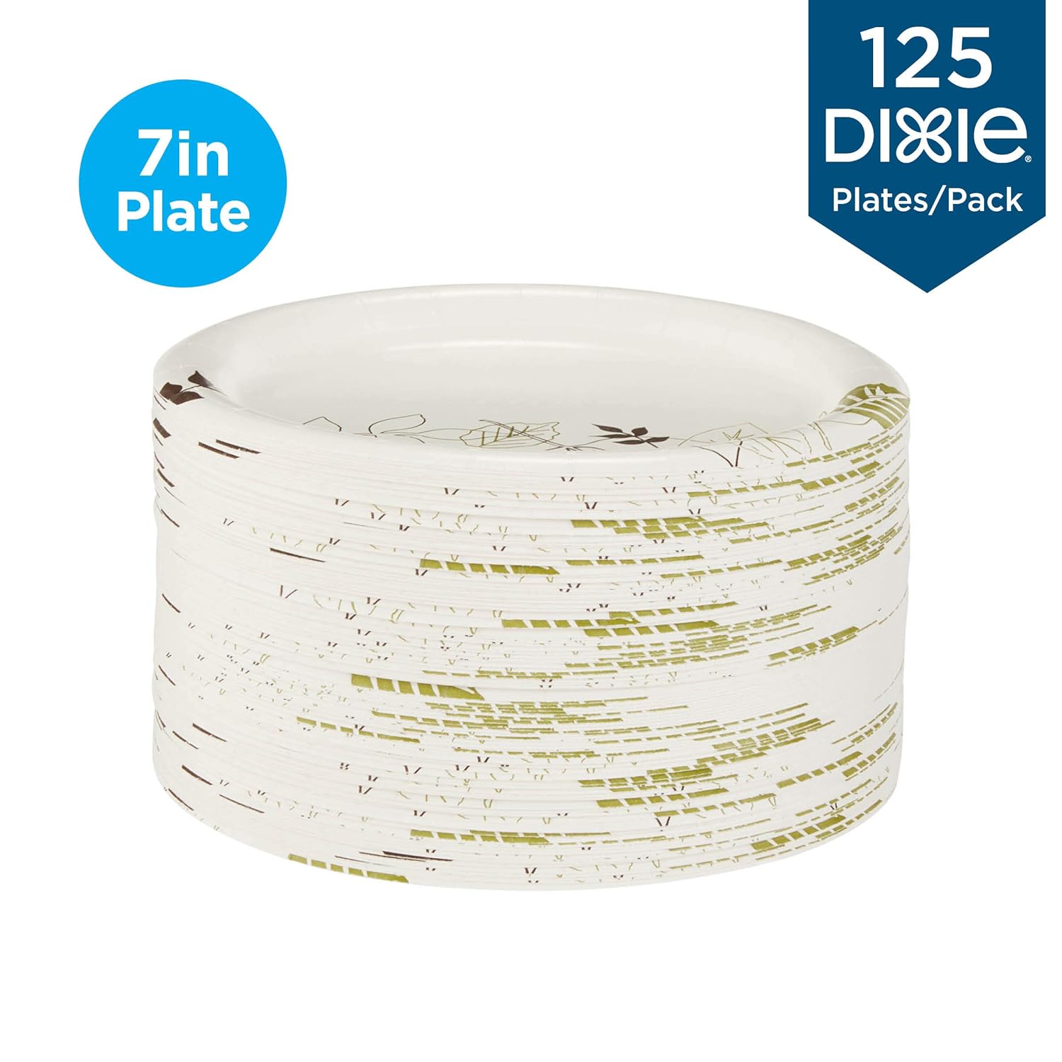 Dixie 6 7/8" (17.4 cm) Medium-Weight Paper Plates by GP PRO (Georgia-Pacific), Pathways, UX7WS, 500 Count (125 Plates Per Pack, 4 Packs Per Case): Industrial & Scientific