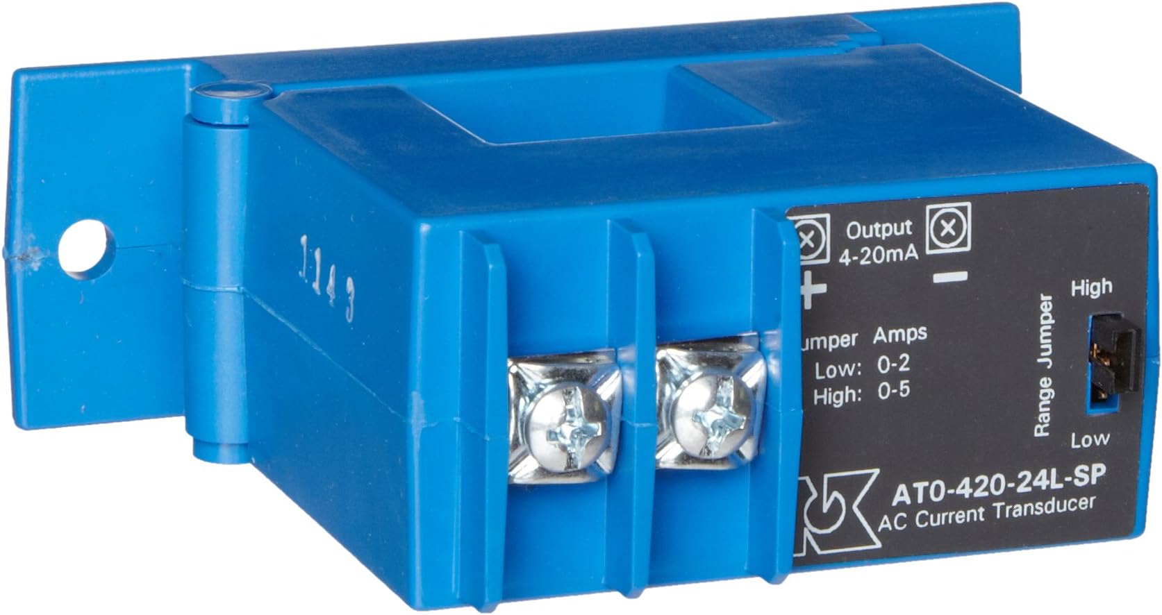 NK Technologies AT1-005-000-SP AC Current Transducer, Split-core, 0-5VDC Output Range, 0-10, 0-20, & 0-50A Input Range, Self powered Power Supply
