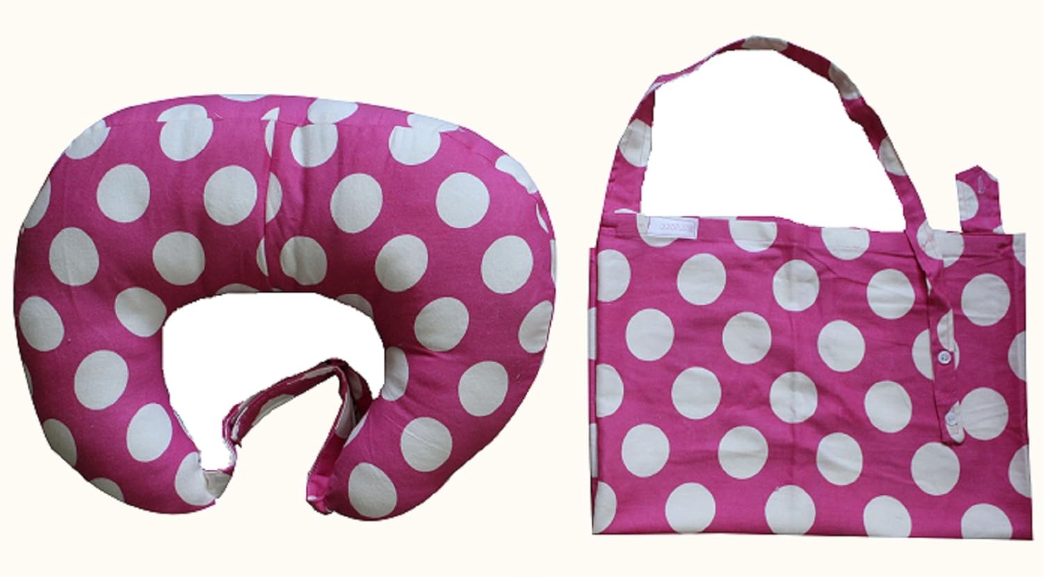 Krivi Kids Pink Dot Print Color Feeding Pillow 1 6 Month Baby