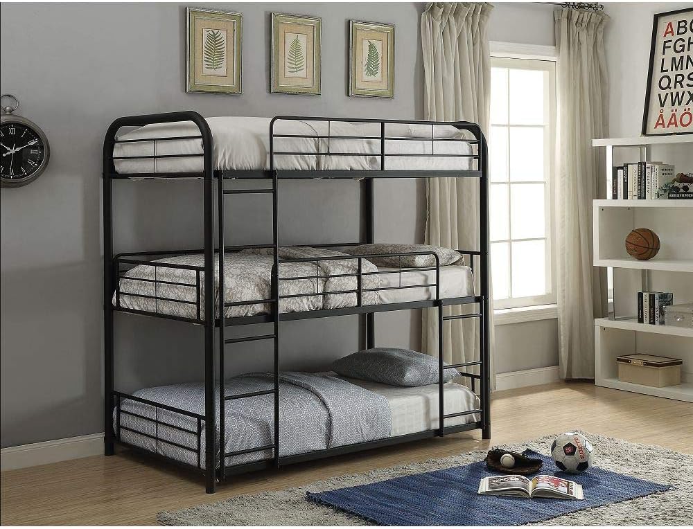 metal triple bunk bed