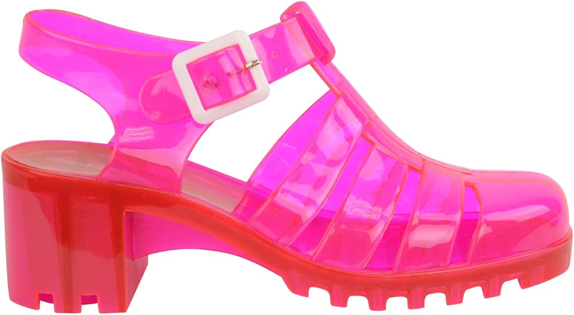 Ladies Womens Summer HIGH MID Block Heel Wedges Beach Retro Babe