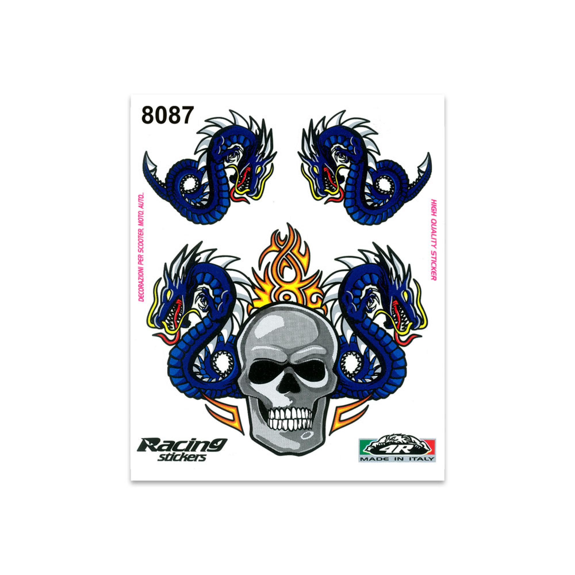 Quattroerre Stickers Skull and Dragons, 14 x 16 cm