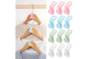 UNEFCYC 50 PCS Space Saving Hanger - Clothes Connector Hooks, Stacking Space Saver, Plastic Closet Organizers and Storage Extender for Heavy Duty Cascading Connection