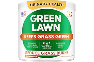 GOODGROWLIES Green Grass Dog Chews - Pee Lawn Spot Saver - Grass Restore Treats - Dog Urine Neutralizer Solution for Grass Burn Spots - Made in USA - 120 Chews