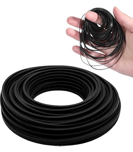 50Pcs 40-135mm Universal Mix Cassette Rubber Tape Machine Drive Flat Belts #B9 - View #7