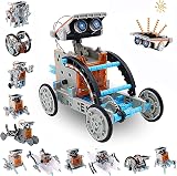 ACELIFE Solar Robot Kit 12-in-1 STEM Educational Toy Grey 190 Parts