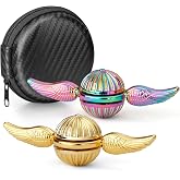 Metal Fidget Spinner Pack Toy for Kid Adult, Hand Spinner Fingertip Top Birthday Gift Cake Topper Decor, Desk Sensory Stress 
