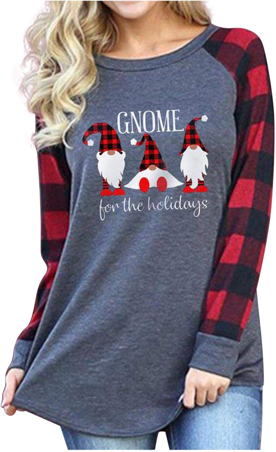 t-shirts-for-women-plus-size-christmas-t-shirt-long-sleeve-funny-cute