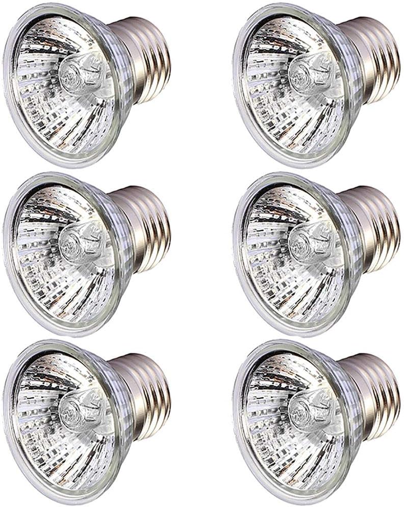 OTO 75W UVA(97%) &UVB(3%) Sun Lamp Sunbathe Reptile Lizard Lamp Pet Coop Heater Reptile Chicken Turtle Brooder 6 Pack Heat lamp