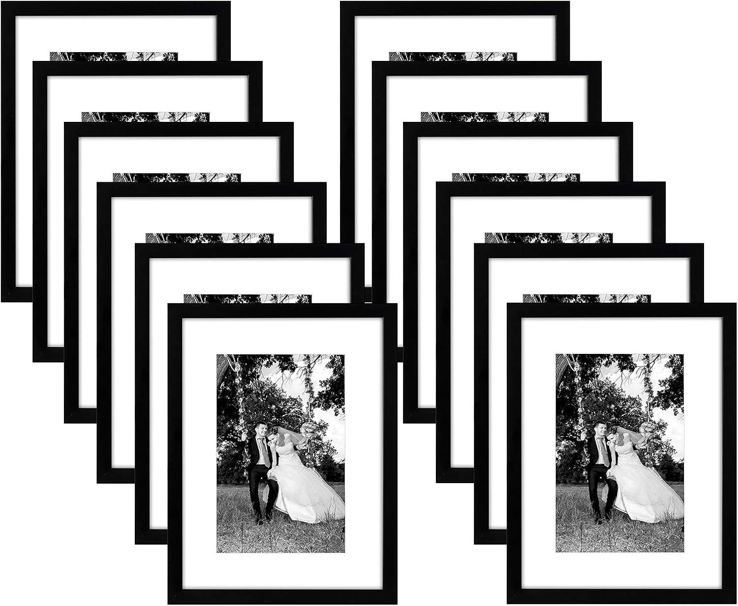 Americanflat 12 Pack 12x16 Black Picture Frames