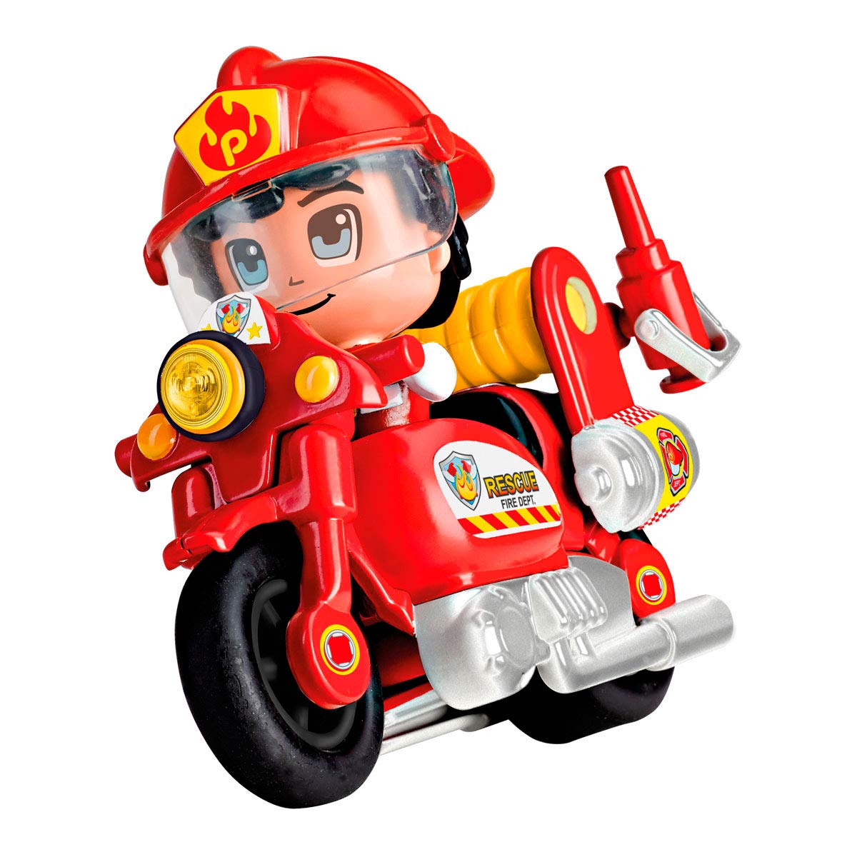Pinypon Action - Fireman bike with 1 figure, for boys and girls aged 4 to 8 years (Famous 700014783), assorted colour/model